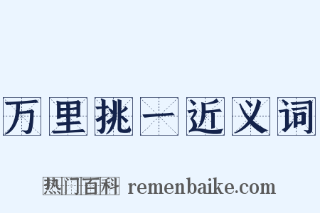 万里挑一近义词是什么意思的图片